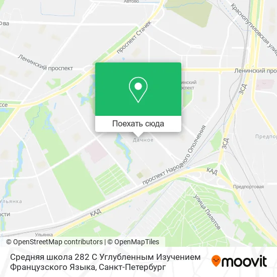 Карта Средняя школа 282 С Углубленным Изучением Французского Языка