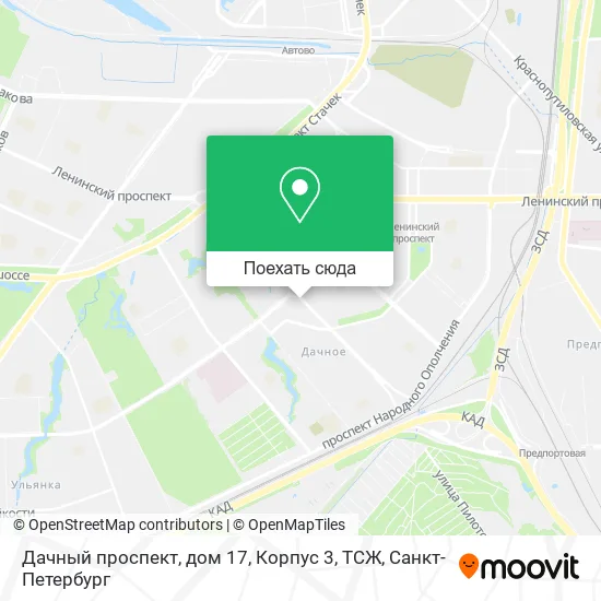 Карта Дачный проспект, дом 17, Корпус 3, ТСЖ