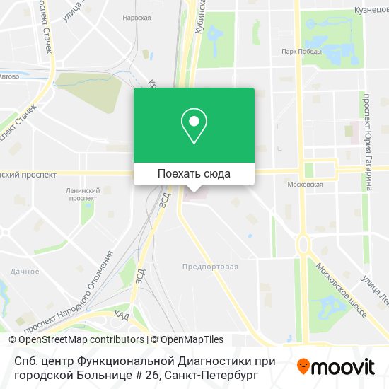 Карта Спб. центр Функциональной Диагностики при городской Больнице # 26