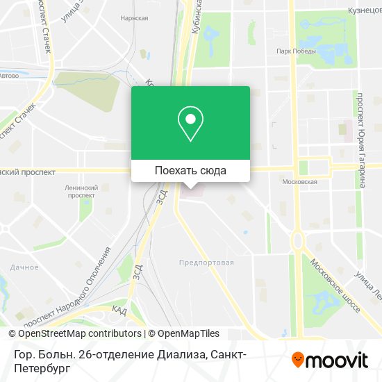 Карта Гор. Больн. 26-отделение Диализа