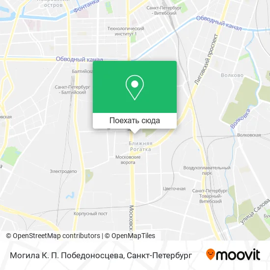 Карта Могила К. П. Победоносцева