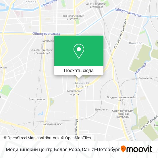 Карта Медицинский центр Белая Роза