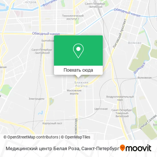 Карта Медицинский центр Белая Роза