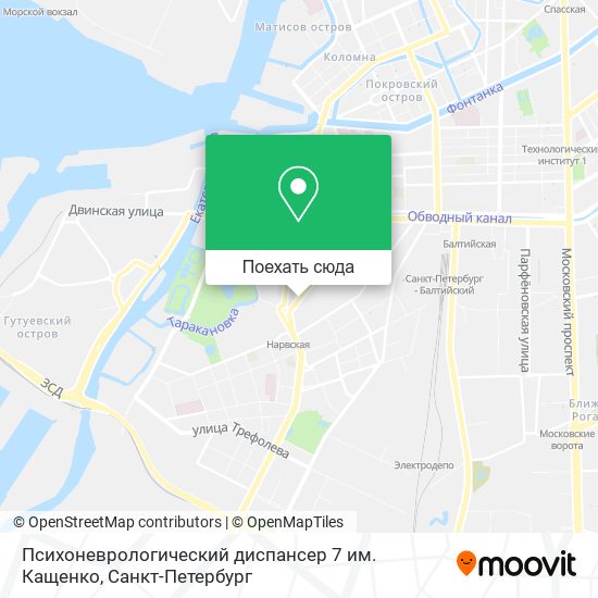 Карта Психоневрологический диспансер 7 им. Кащенко
