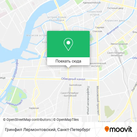 Карта Гринфил Лермонтовский