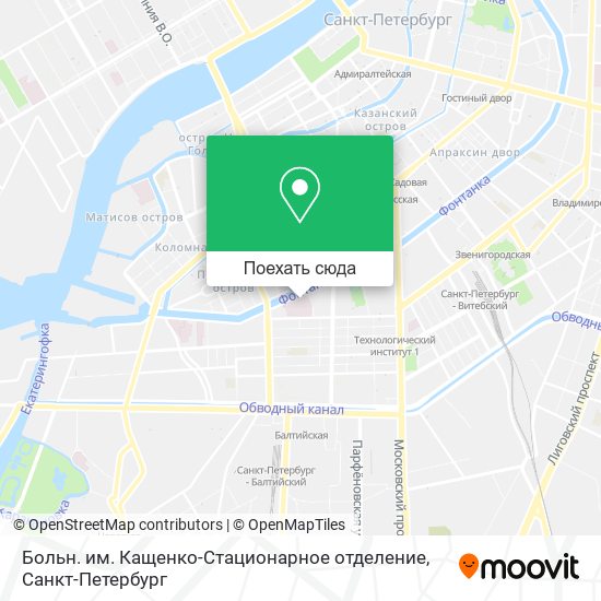 Карта Больн. им. Кащенко-Стационарное отделение
