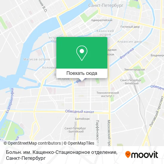 Карта Больн. им. Кащенко-Стационарное отделение
