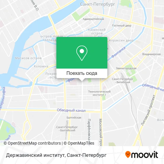 Карта Державинский институт