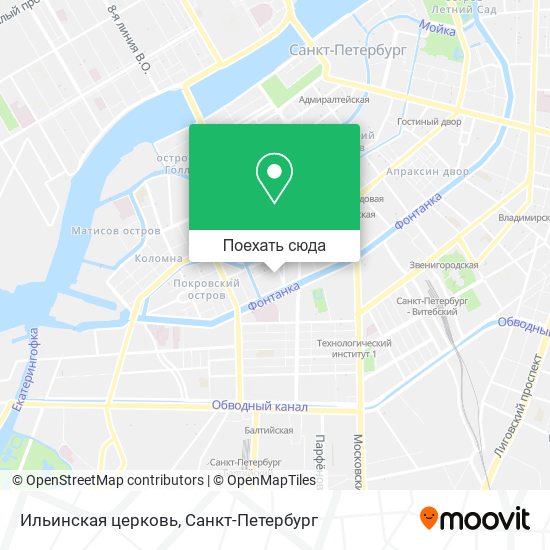 Карта Ильинская церковь