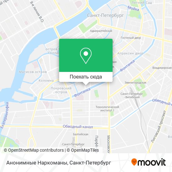 Карта Анонимные Наркоманы