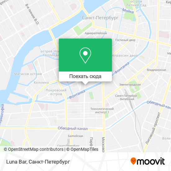 Карта Luna Bar