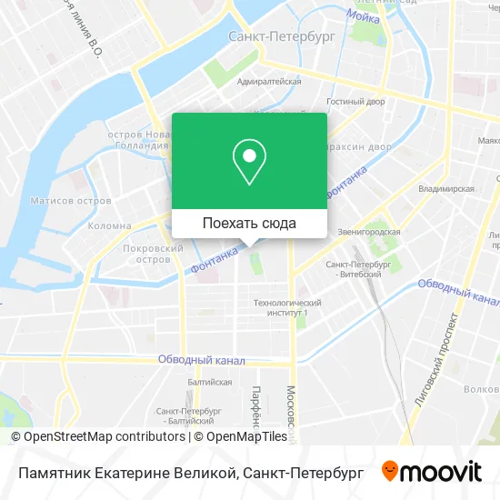 Карта Памятник Екатерине Великой