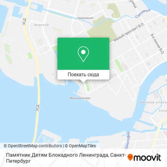 Карта Памятник Детям Блокадного Ленинграда
