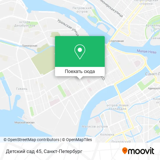 Карта Детский сад 45