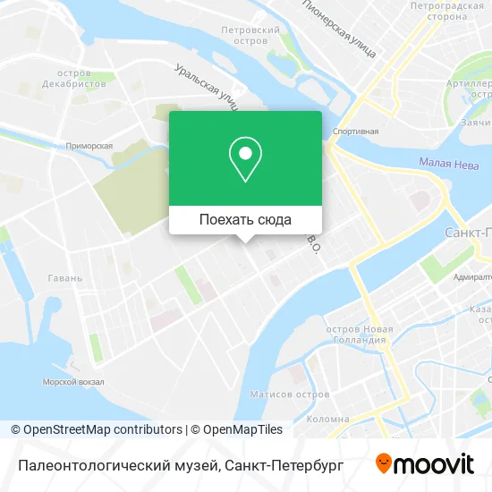 Карта Палеонтологический музей
