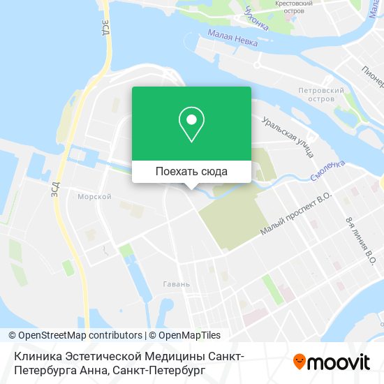 Карта Клиника Эстетической Медицины Санкт-Петербурга Анна