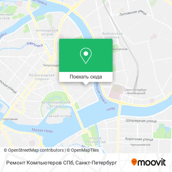 Карта Ремонт Компьютеров СПб