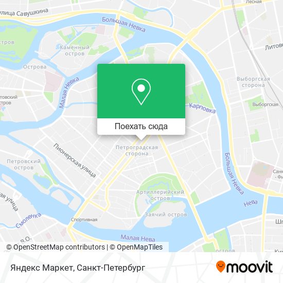 Карта Яндекс Маркет