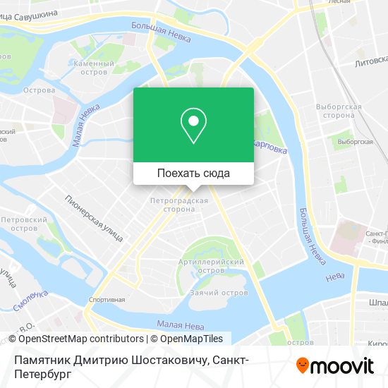 Карта Памятник Дмитрию Шостаковичу