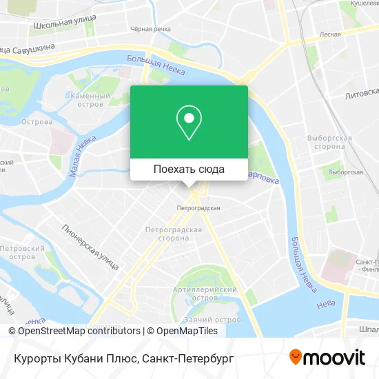 Карта Курорты Кубани Плюс