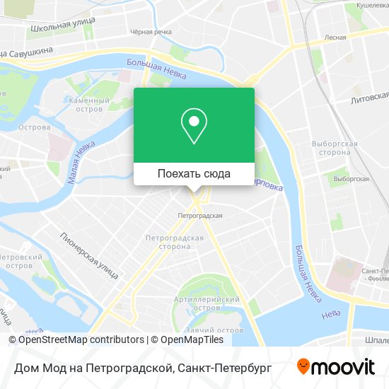 Карта Дом Мод на Петроградской