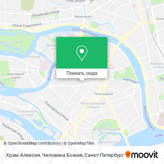 Карта Храм Алексия, Человека Божия
