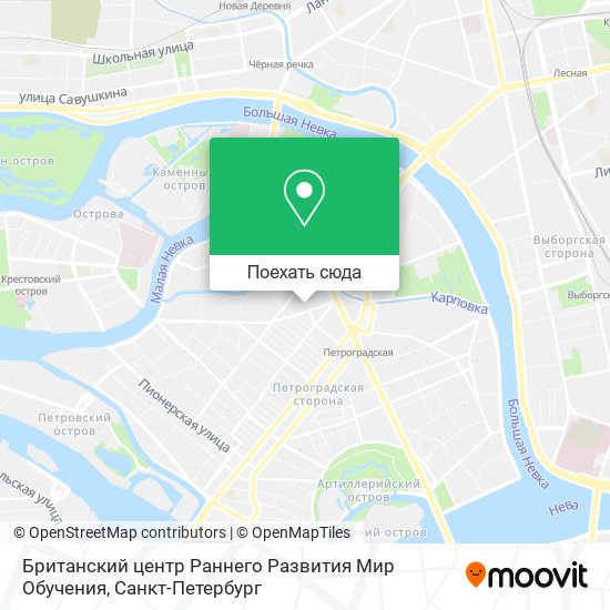 Карта Британский центр Раннего Развития Мир Обучения