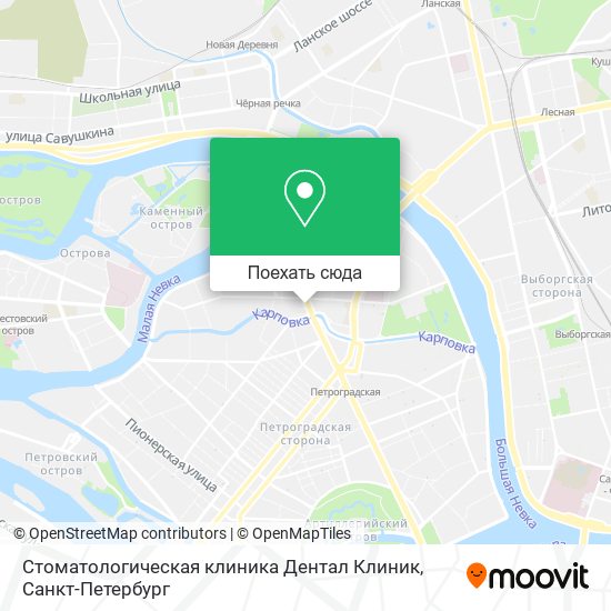 Карта Стоматологическая клиника Дентал Клиник