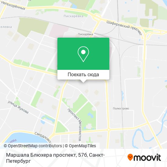 Карта Маршала Блюхера проспект, 57б