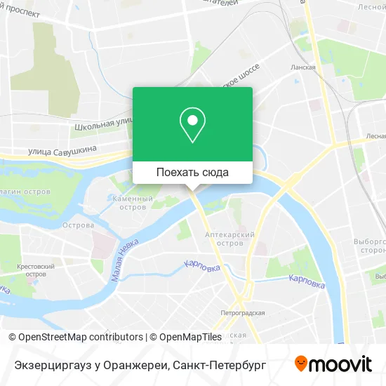 Карта Экзерциргауз у Оранжереи