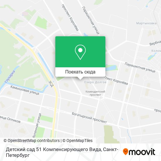Карта Детский сад 51 Компенсирующего Вида