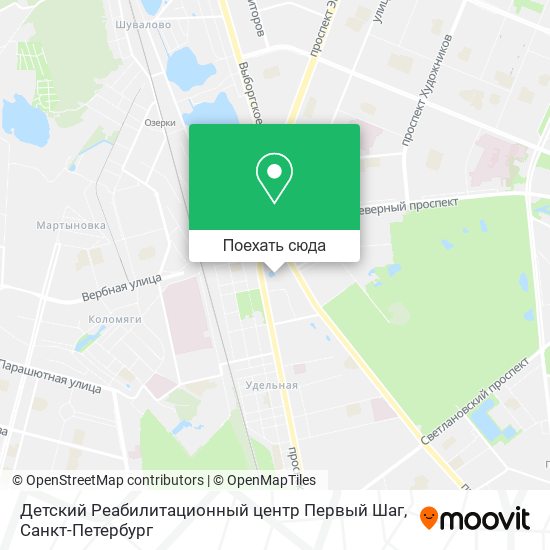 Карта Детский Реабилитационный центр Первый Шаг