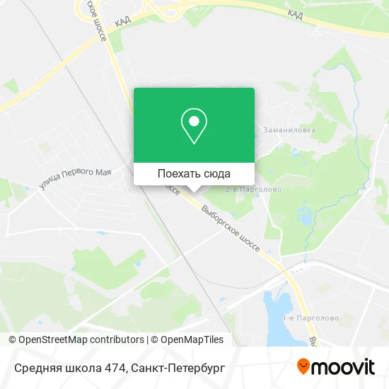 Карта Средняя школа 474