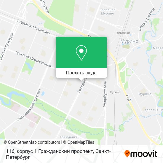 Карта 116, корпус 1 Гражданский проспект