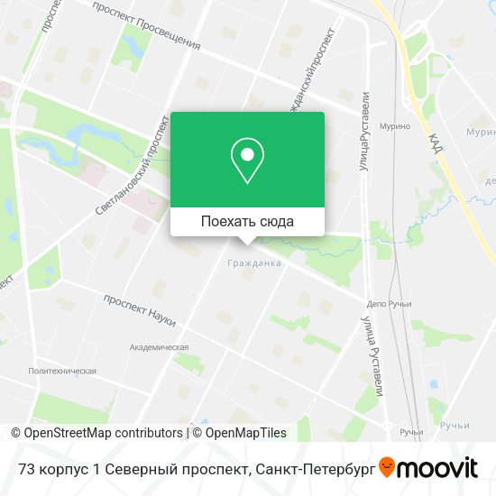Карта 73 корпус 1 Северный проспект