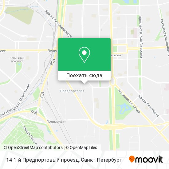 Карта 14 1-й Предпортовый проезд