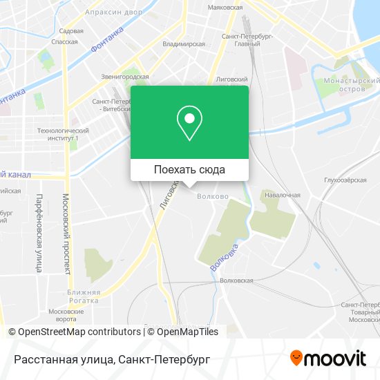 Карта Расстанная улица