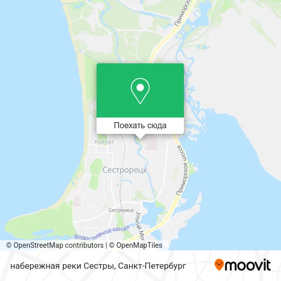 Карта набережная реки Сестры