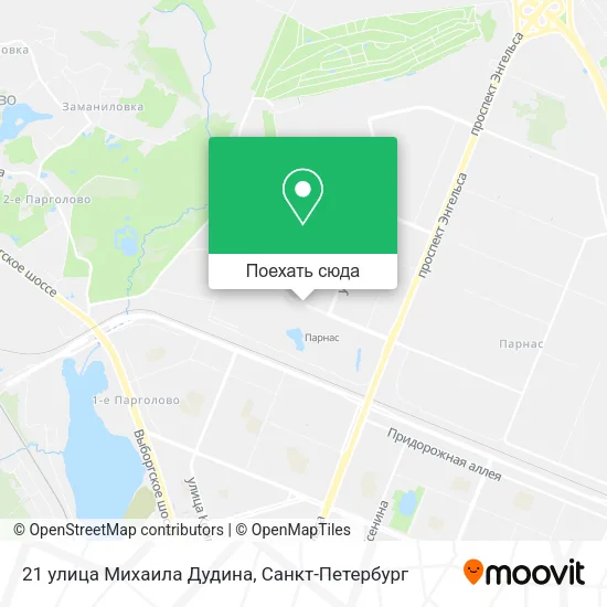 Карта 21 улица Михаила Дудина