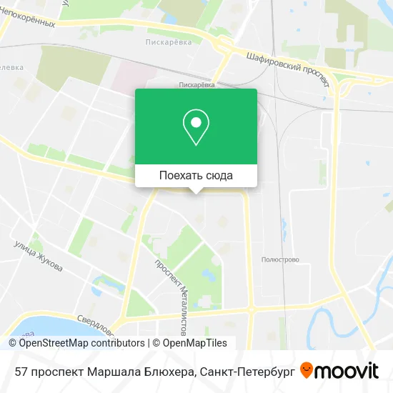 Карта 57 проспект Маршала Блюхера