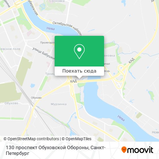 Карта 130 проспект Обуховской Обороны