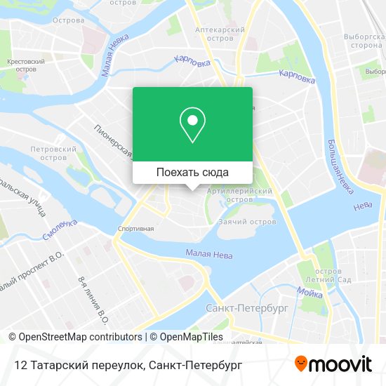 Карта 12 Татарский переулок
