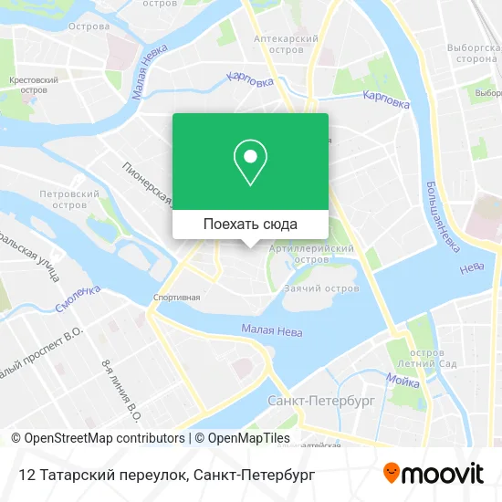 Карта 12 Татарский переулок