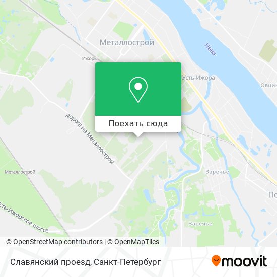 Карта Славянский проезд
