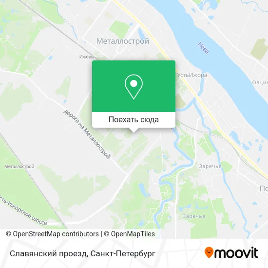 Карта Славянский проезд