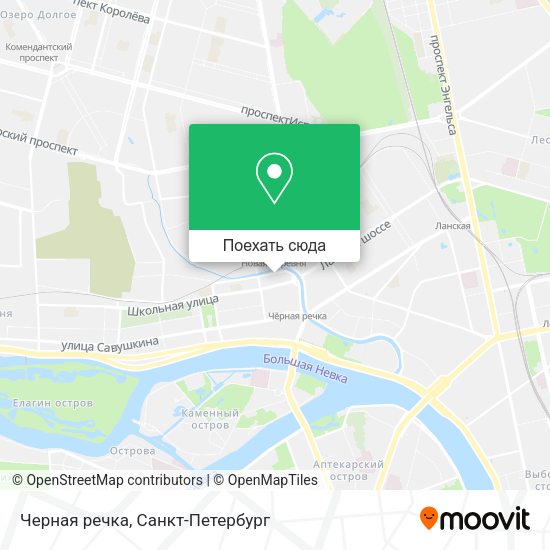 Карта Черная речка