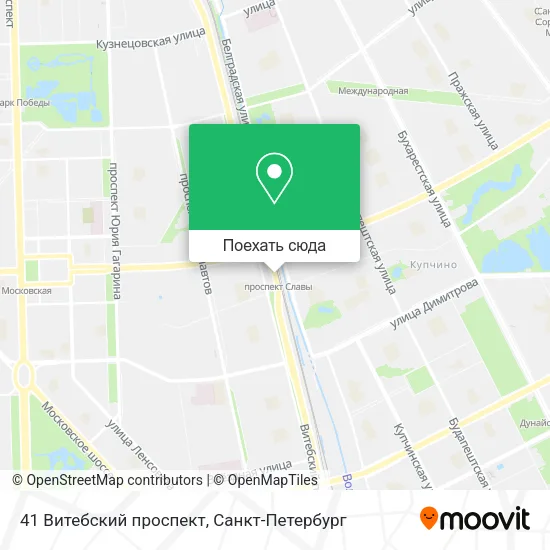 Карта 41 Витебский проспект
