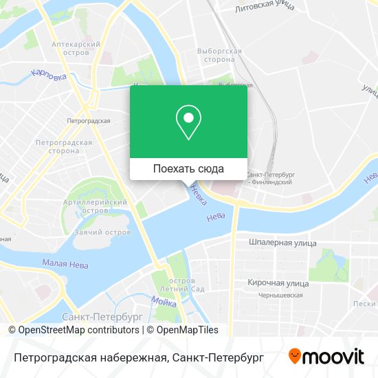 Карта Петроградская набережная