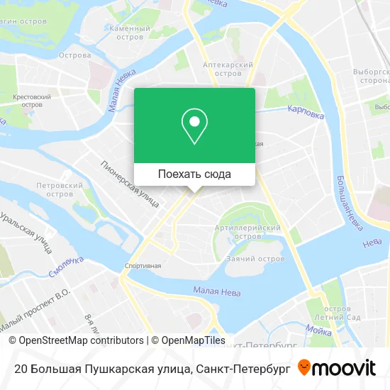 Карта 20 Большая Пушкарская улица