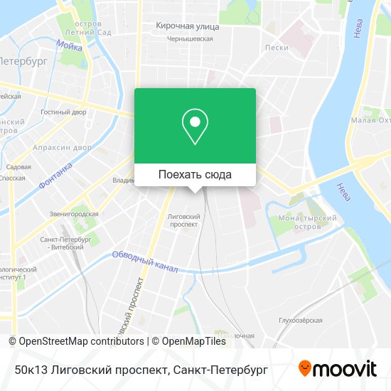 Карта 50к13 Лиговский проспект